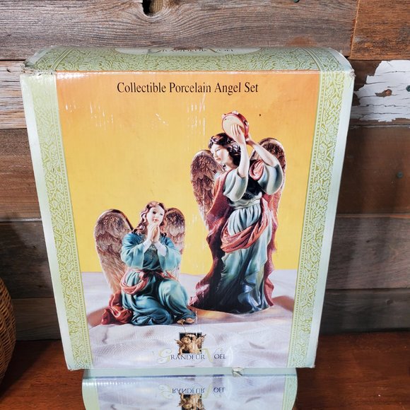Grandeur Noel Collectible Porcelain Angel Set - Picture 12 of 12